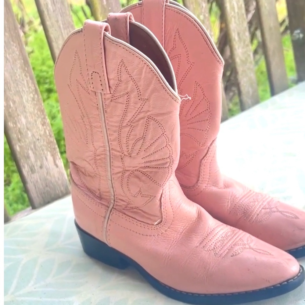 Acme Pink Western Cowgirl Concert Boots Size 2